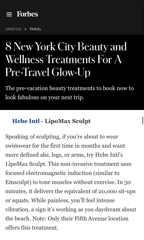 HEBE, Forbes 뉴욕 뷰티·웰니스 기사에 소개 · 현장 사진 1